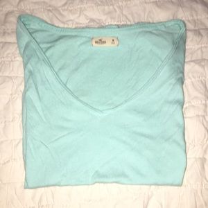 Mint green hollister vneck